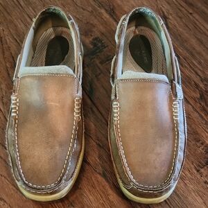 Dockers Tan Leather Mens Slip-On Loafers